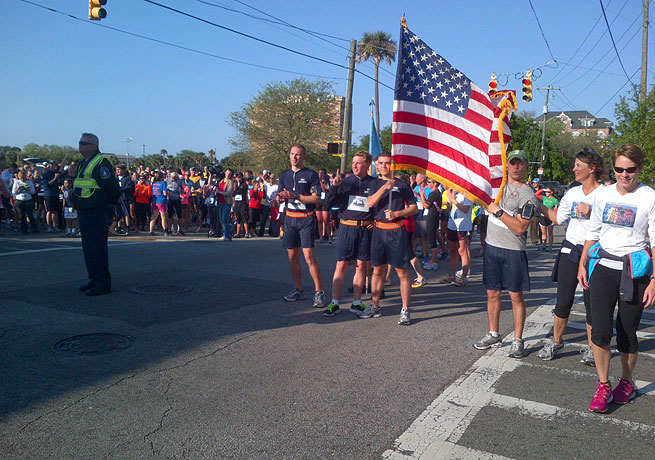 The run in Charleston was far away from Boston, but the emotions of last week still hit close to home.